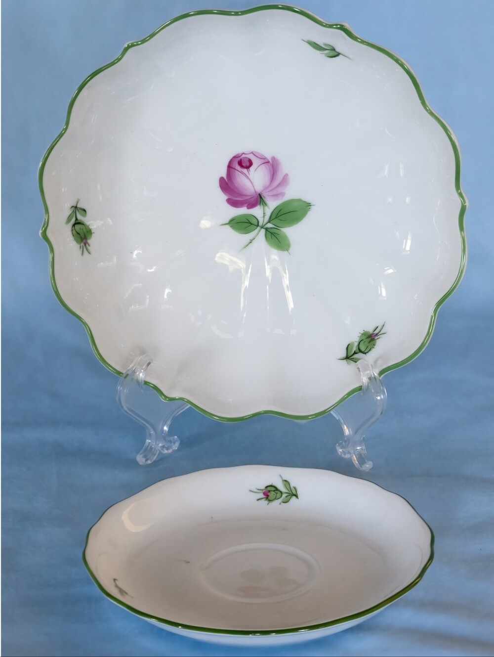 Vintage, Beautiful, Rare  Augarten Vienna Wien Bowl And Saucer.Made In Austria!